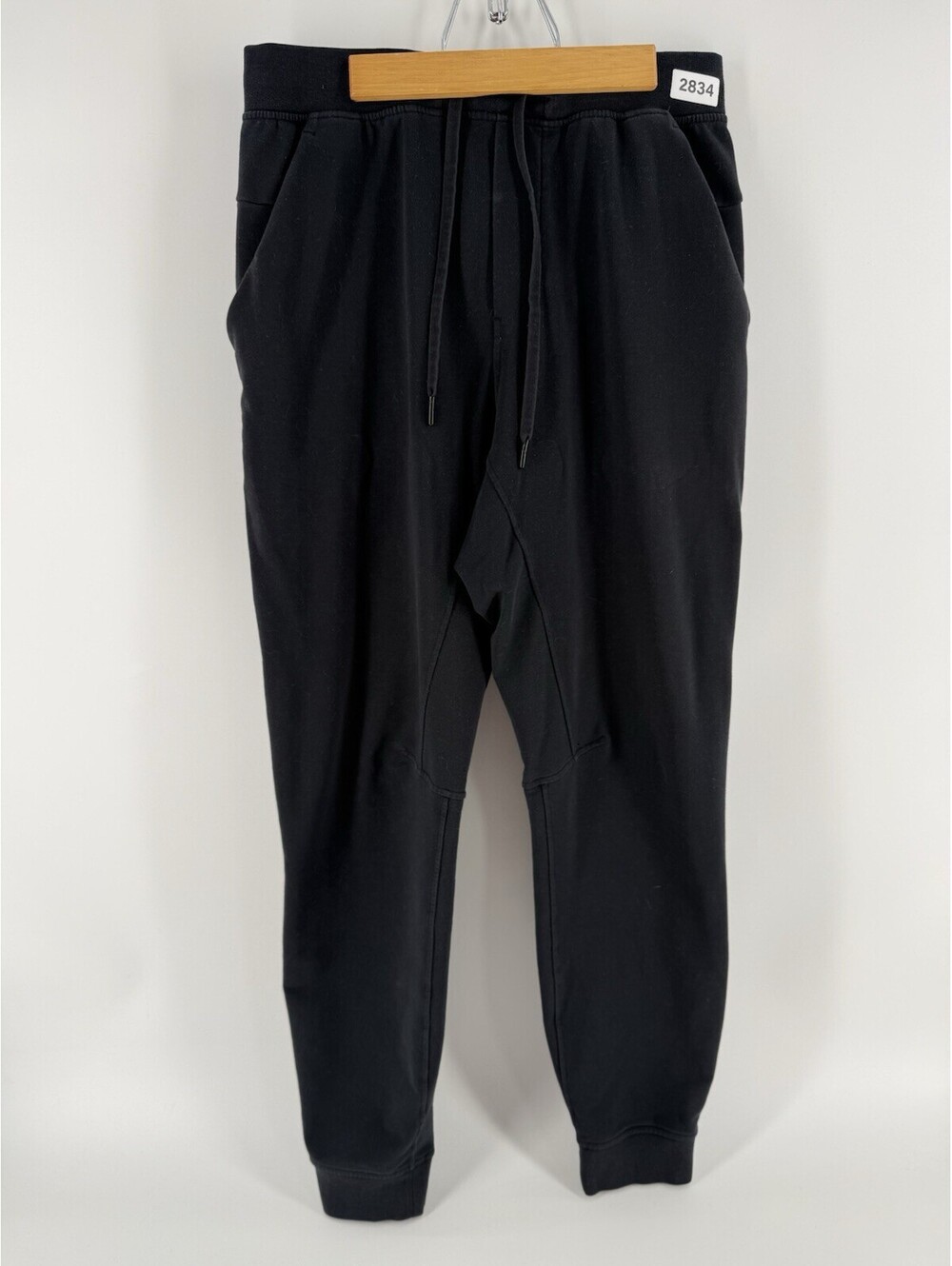Lululemon Pants Mens M Black Joggers Cuffed City Sweat Stretch Drawstring